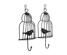 Cabilock Eisen Wandgarderobe Vogelkäfig Form Garderobe Schlüssel Tasche Haken Flur Haken für zu Hause Wohnzimmer ohne Nägel