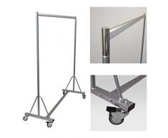 Stabiler Kleiderständer fahrbar für professionellen Einsatz auf Rollen 150cm 160kg rollbar