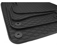 kfzpremiumteile24 Gummimatten Premium Qualität Fußmatten Gummi schwarz 4-teilig