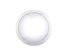 HUBER LED HML 80 HF LED Leuchte mit Bewegungsmelder 360°, weiß, 16 W, 1200 lm, IP44 für den Innen- und Außen-Bereich, hochsensibel durch Radar-Technik, geeignet als Flurlampe, Deckenleuchte, Garagenleuchte, Kellerleuchte