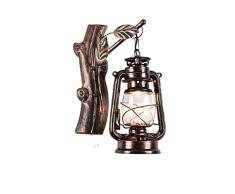Retro-Nostalgie im chinesischen Stil Wandlampen Antik Eisen Laterne Wandleuchten Persönlichkeit Ideen Wandleuchte Bar Korridor Flur Treppenhausleuchten Bronze Lichtstand Glasschirm Wand Strahler