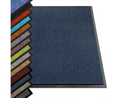 etm® Schmutzfangmatte - Note 1,6: Sieger Preis-Leistung - Fußmatte in vielen Größen - Türmatte Fußabstreifer für Haustür innen und außen (Blau-Schwarz, 60x90 cm)