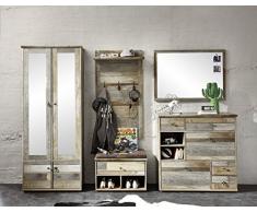 Stella Trading Bonanza Garderobenleiste, Holz, braun, (B/H/T) 130 x 38 x 28 cm