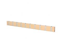 LOCA Knax Garderobe Waagerecht Buche 10 Haken, Grau