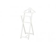 pieperconcept Stummer Diener Bill weiss lackiert, Kleiderständer, Herrendiener,