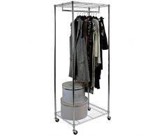 Hartleys - Rollkleiderständer aus Draht - chromfarben - 60 cm (2 ft) breit