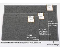 Nicoman Schmutzfänger Barrier Fußmatte schwere Bodenmatte-(Geeignet für Innen- und Schützen Außen), Mittel (75x44cm), Holzkohle