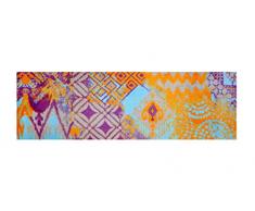 LifeStyle-Mat Designer Fussmatte Haustür – Fussmatten rutschfest und waschbar – Schmutzfangmatte/Fussabstreifer – BLAU 50x150cm