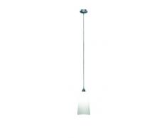 Reality Leuchten Pendel-/Hängeleuchte nickel matt, Glas opal weiß / 1 x E27 max. 60W / ohne Leuchtmittel/o 15 cm ABH - max. 130 cm R30551001