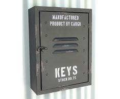 WIM-SHOP Schlüßelkasten Schlüßelbox Retro Vintage Desig mit Verschluß