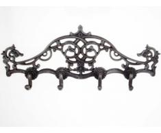 WANDGARDEROBE GARDEROBE HANDTUCHHALTER EISEN GRÜNDERZEIT ANTIK STIL BRAUN 39CM