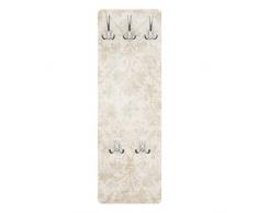 Apalis 78481 Wandgarderobe Antiker Damast | Design Garderobe Garderobenpaneel Kleiderhaken Flurgarderobe Hakenleiste Holz Standgarderobe Hängegarderobe | 139x46cm