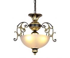 Vintage Kronleuchter Antike Pendelleuchte Balkon Gang Korridor Veranda Treppen Garderobe Lampe Glas Kronleuchter E27 * 3