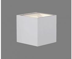 Weiße LED-Außenwandleuchte Mailand mit indirekter Lichtwirkung 7,5W 320lm 3000K Wandbeleuchtung Wandlampe Treppenhausleuchte (4 Stück im Set)