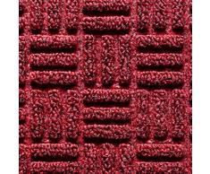 deco-mat Robuster Fußabtreter für Aussen • Türmatte rutschfest mit Gummi-Bürste • Schmutzfangmatte für Haustür • Fußmatte Rot • 45 x 75 cm