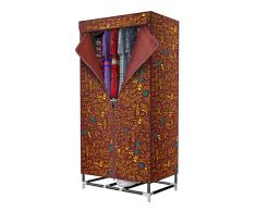 DENGSH Robust Abnehmbar Elektrisch Wäschetrockner,Schnelltrocknend Wasserdicht Kleiderschrank Trocknende Garderobe,Schmiedeeisen Rahmen Schlafsaal Hotels Dauerhaft/braun / 72×47×145 cm