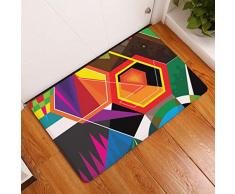 Nunbee Fußmatte Psychedelische Farbe Designe Anti Rutsch Unterlage Wasseraufnahme Teppich Praktische Schmutzfangmatte Haustür Flur Innenbereich Aussen Lustig, Farbe10 40 * 60cm