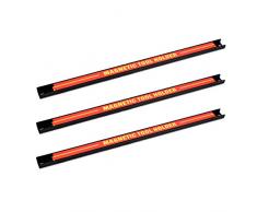 Navaris 3x Magnetische Werkzeughalter Leiste - ca. 45 cm lang mit Montage-Material - Wand Magnetleiste Set für Werkstatt - Magnet Werkzeug Halterung