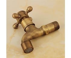 Vintage kaltem Wasser Wandgarderobe Wasserhahn Badezimmer WC Waschbecken Badewanne Wasserhahn aus Messing Garten Terrasse Mop Pool