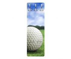 Apalis 78979 Wandgarderobe Golfball | Design Garderobe Garderobenpaneel Kleiderhaken Flurgarderobe Hakenleiste Holz Standgarderobe Hängegarderobe | 139x46cm