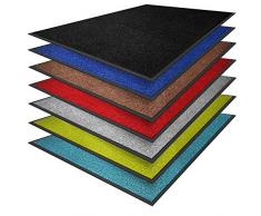 casa pura® Premium Fußmatte in attraktiver Optik | Schmutzfangmatte in vielen Größen | schwarz | 90x150cm