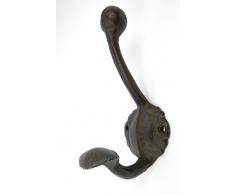 Wandhaken Garderobenhaken Kleiderhaken massiv Gusseisen rustikal Garderobe Wandgarderobe braun Nostalgie