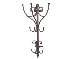 linoows Große Nostalgie Wand Garderobe, Wandhaken, Eisen Antikbraun im Retro Stil