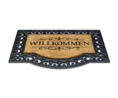 Fußmatte Kokos Halbrund mit Gummirand 60 x 80 cm Neu