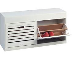 HomeTrends4You 803126 Schuhschrank, 97 x 50 x 30 cm, weià matt lackiert