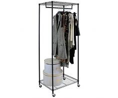 Hartleys - Rollkleiderständer aus Draht - schwarz - 60 cm (2 ft) breit