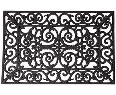 Esschert Design RB03 Türmatte, Rechteckig L, Gummi, schwarz, 70 x 44.5x 1.3 cm