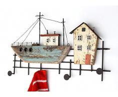 HOLZWURM Hakenleiste Schiff MR52 Garderobenleiste Garderobe Wandgarderobe Martim Vintage Shabby Handtuchhalter Küche