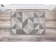 BEIAOSU Türmatte Fußmatte Schmutzfangmatte Innen - Flache Schmutzmatte Hauseingang Abtreter Fußmatte Teppich rutschfest Waschbar Dünn für Eingangsbereich Wohnwagen Schmutzfangmatte 60x90