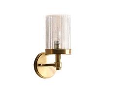 Diss JM Wandlampe- Vollkupferlampen, Wohnzimmer-Treppenhausleuchten im amerikanischen Stil im Schlafzimmerstil, Retro-Glas-Einzelkopf-Wandleuchten (Color : Metallic, Size : 18x30cm)