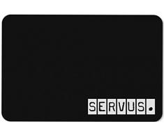 Tassenbrennerei Fußmatte mit Spruch Servus - Fußabtreter lustig, Türmatte waschbar - Originelles Geschenk für Bayern