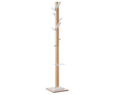 Paperflow easycloth Moderne Garderobe Ständer, Holz natur, holz, White Hooks, Rack & Umbrella Stand