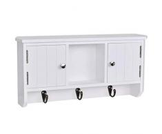 vidaXL Schlüsselschrank Weiß Schlüsselboard Schlüsselbrett Schlüsselkasten