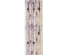 Artland Qualitätsmöbel I Garderobe Wandpaneele mit Motiv 45 x 140 cm Architektur Architektonische Elemente Foto Creme A7MU Weißer Vintage-Hintergrund auf natürlich, alter Holzwand