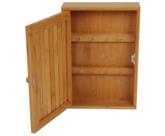 GFX Italia Schlüsselkasten 27x19x6cm Bambus Holz 8Schlüssel Schlüsselschrank