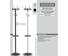 UNILUX 100340639 Garderoben-Ständer Cypres | mit höhenverstellbarem Schirmständer | schwarz | 170 cm