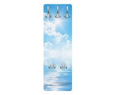 Apalis 78446 Wandgarderobe Above Sea Level | Design Garderobe Garderobenpaneel Kleiderhaken Flurgarderobe Hakenleiste Holz Standgarderobe Hängegarderobe | 139x46cm