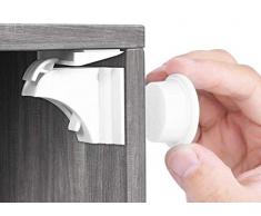 Babysicherheit Magnetisches Schrankschloss 10 Schlösser mit 2 Schlüssel, unsichtbare Kindersicherung für Schrank und Schubladen, ohne Bohren und Schrauben - Norjews