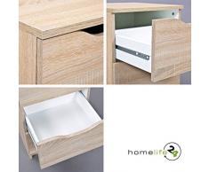Kommode Eiche Sonoma Schrank mit vier Schubladen Aufbewahrung Badschrank Badezimmerschrank Flurschrank Dielenkommode