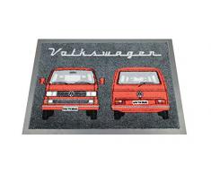 BRISA VW Collection Fußmatte VW T3 Bus Design Front & Heck (Rot)