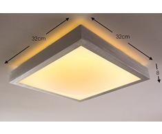 LED Deckenlampe Wutach eckig 1380 Lumen 18 Watt 3000 Kelvin warmweiss - IP44 Badezimmer geeignet