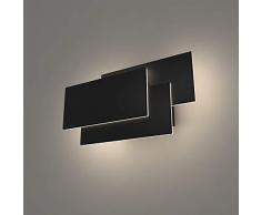 K-Bright LED Wandleuchte Leuchte Wandlampe Badlampe Wandstahler Effektlampe,24W,Aluminum,IP 20,220V,Modern Flurlampe für Innen Schlafzimmer, Wohnzimmer, Treppenhaus,4000K Natürliches Weiß,Schwarz