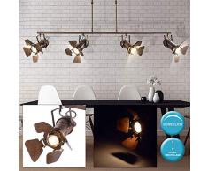 Decken Pendel Hänge Spot Strahler Lampe Leuchte Vintage Retro Industrie Rost-Design Beleuchtung Metall