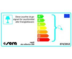 sera 32016 reptil alu reflector Klemm- und Hängelampe für Terrarien mit hitzebeständiger Keramikfassung E 27, Durchmesser 20 cm