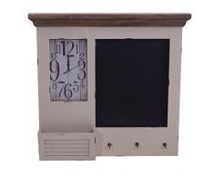 Vintage-Line Memoboard Kolding Wandorganizer Uhr Tafel Garderobe Landhaus Stil