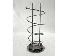 Schirmständer Regenschirmständer Spirale 59 cm Eisen silber mit Edelstahlkugeln